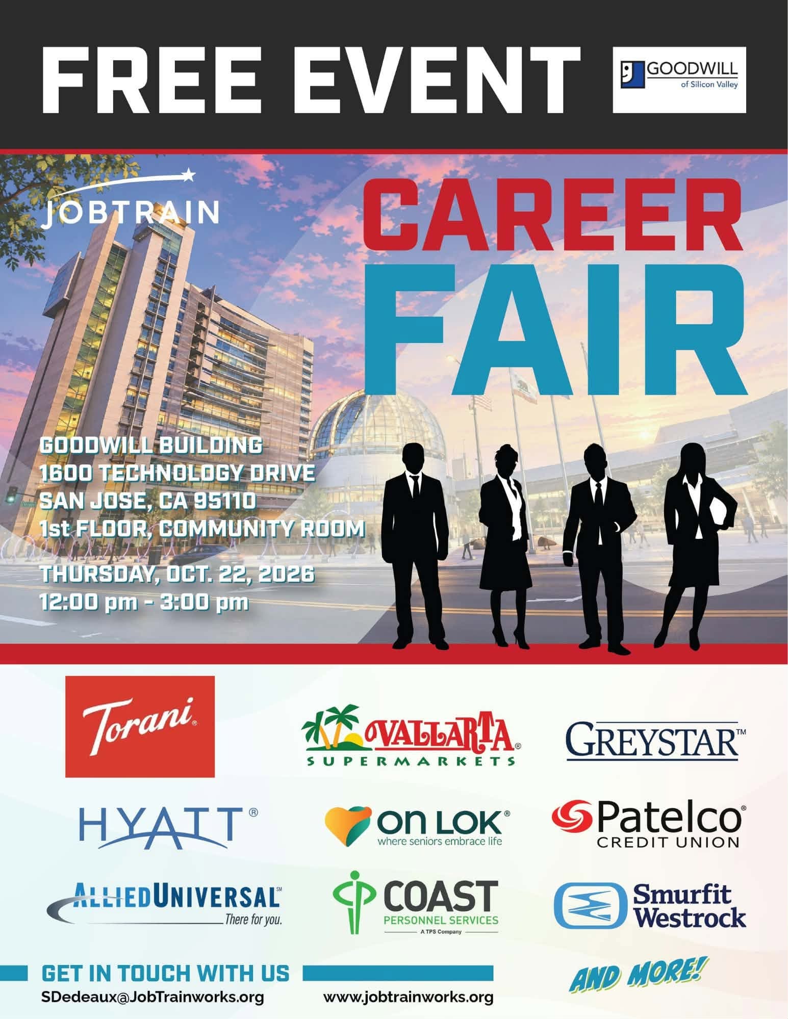 JobTrain and Goodwill free career fair — October 22, 2026